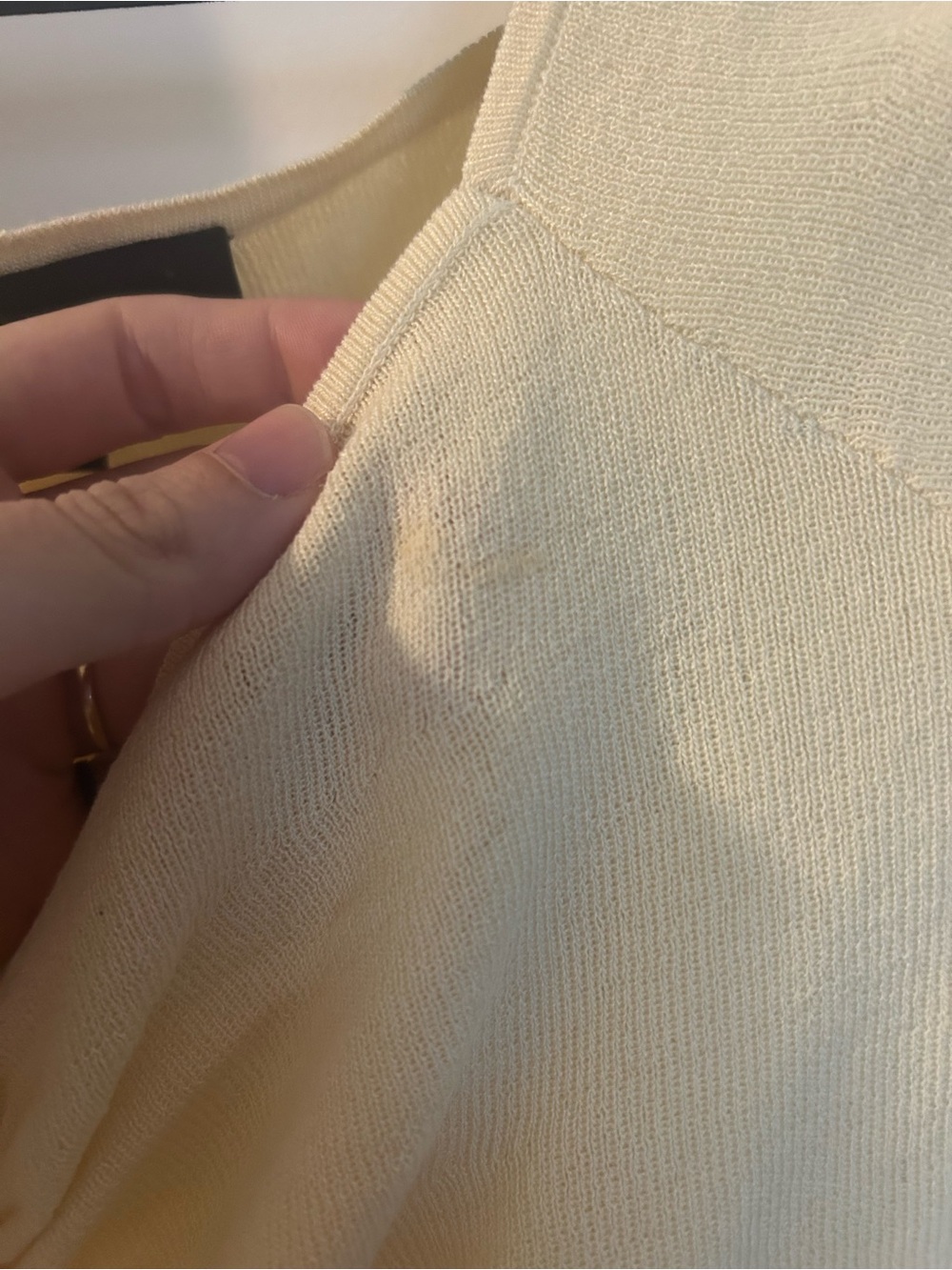 Zara light yellow Ruffle Front Top - Picture 2 of 3